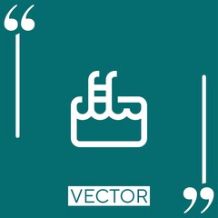 Poster - pool vector icon Linear icon. Editable stroke line