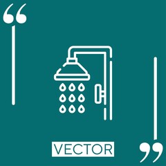 Poster - shower vector icon Linear icon. Editable stroke line