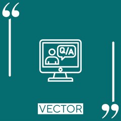 Poster - support vector icon Linear icon. Editable stroke line