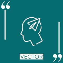 Poster - imagination vector icon Linear icon. Editable stroke line