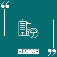 Poster - insurance vector icon Linear icon. Editable stroke line