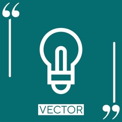 Poster - lightbulb vector icon Linear icon. Editable stroke line
