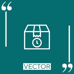 Poster - package   vector icon Linear icon. Editable stroke line