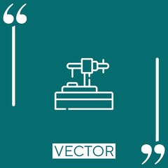 Poster - press vector icon Linear icon. Editable stroke line