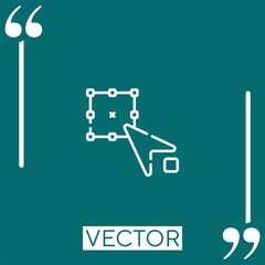 Poster - resize vector icon Linear icon. Editable stroke line