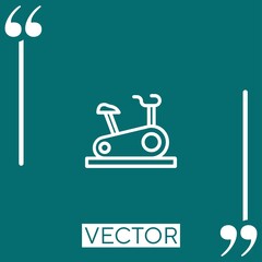 Poster - stationary bike vector icon Linear icon. Editable stroke line