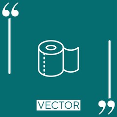 Poster - tissue roll vector icon Linear icon. Editable stroke line