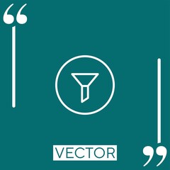 Poster - filter vector icon Linear icon. Editable stroke line