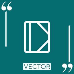 Poster - folder vector icon Linear icon. Editable stroke line
