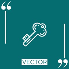 Poster - key vector icon Linear icon. Editable stroke line