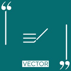 Poster - justified text vector icon Linear icon. Editable stroke line