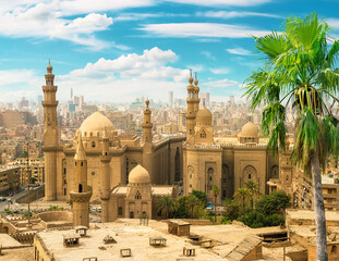 Wall Mural - Mosque and palm