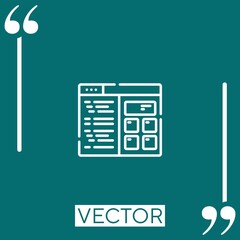 Poster - developer vector icon Linear icon. Editable stroke line