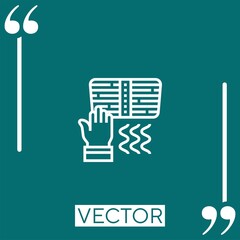 Poster - air vector icon Linear icon. Editable stroke line