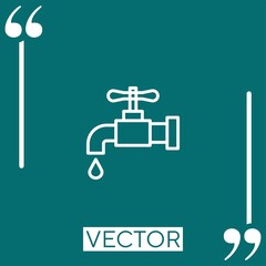 Poster - water   vector icon Linear icon. Editable stroke line