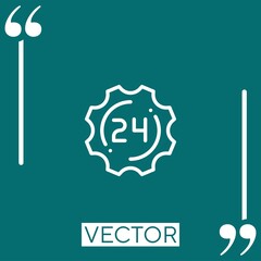Poster - hours   vector icon Linear icon. Editable stroke line