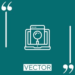 Poster - analytics   vector icon Linear icon. Editable stroke line