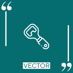 Poster - bottle opener vector icon Linear icon. Editable stroke line
