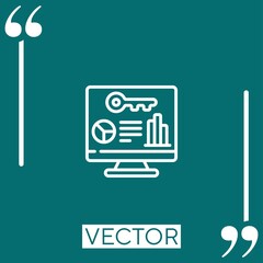 Poster - desktop vector icon Linear icon. Editable stroke line