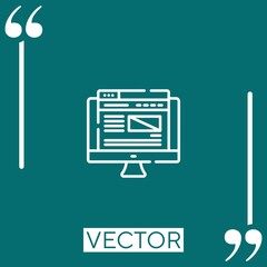 Poster - layout vector icon Linear icon. Editable stroke line
