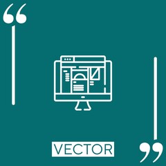 Poster - layout vector icon Linear icon. Editable stroke line