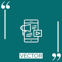 Poster - marketing   vector icon Linear icon. Editable stroke line