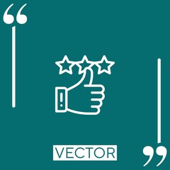 Poster - review vector icon Linear icon. Editable stroke line