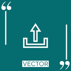 Poster - upload vector icon Linear icon. Editable stroke line