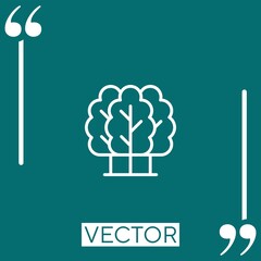 Poster - trees vector icon Linear icon. Editable stroke line