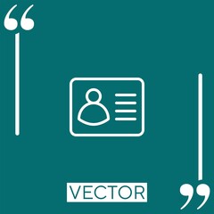Poster - card vector icon Linear icon. Editable stroke line