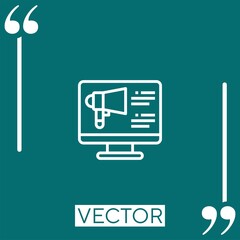 Poster - marketing   vector icon Linear icon. Editable stroke line