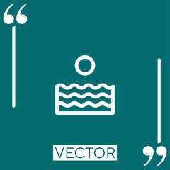 Poster - sea vector icon Linear icon. Editable stroke line