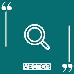 Poster - search vector icon Linear icon. Editable stroke line