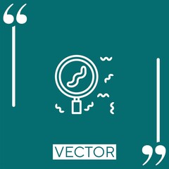 Poster - worm vector icon Linear icon. Editable stroke line