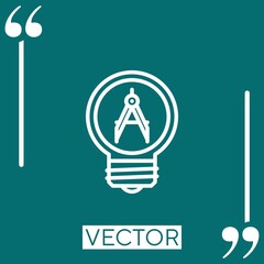 Poster - architect vector icon Linear icon. Editable stroke line