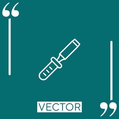 Poster - wood chisel vector icon Linear icon. Editable stroked line