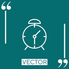Poster - alarm vector icon Linear icon. Editable stroked line