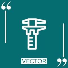 Poster - caliper vector icon Linear icon. Editable stroked line