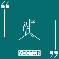 Poster - goal   vector icon Linear icon. Editable stroked line