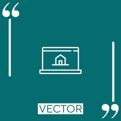 Poster - house design vector icon Linear icon. Editable stroked line