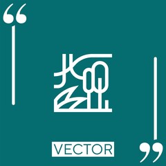 Poster - jungle vector icon Linear icon. Editable stroked line