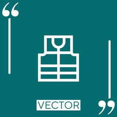 Poster - lifejacket vector icon Linear icon. Editable stroked line