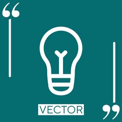 Poster - lightbulb vector icon Linear icon. Editable stroked line