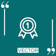 Poster - medal vector icon Linear icon. Editable stroked line