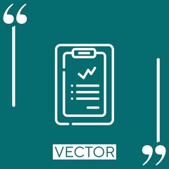 Poster - medical report vector icon Linear icon. Editable stroked line