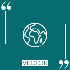 Poster - planet earth   vector icon Linear icon. Editable stroked line