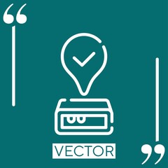 Poster - validity vector icon Linear icon. Editable stroked line