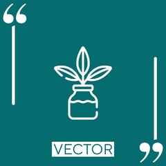 Poster - water vector icon Linear icon. Editable stroked line