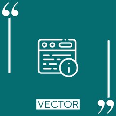 Poster - web vector icon Linear icon. Editable stroked line