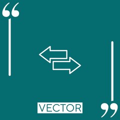 Poster - bidirectional vector icon Linear icon. Editable stroked line